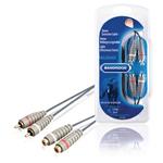 Cavo di Prolunga Audio Stereo 2x RCA Maschio - 2x RCA Femmina 5.00 m Blu