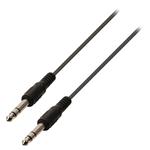 Stereo Cavo Audio 6.35 mm Maschio - 6.35 mm Maschio 1.00 m Nero