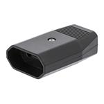 Spina di Alimentazione Femmina Cloruro di Polivinile (PVC) Nero