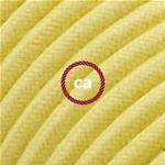 Cavo Elettrico rotondo rivestito in Cotone Tinta Unita Giallo Pastello RC10