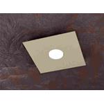 PLAFONIERA APPLIQUE PL1 GX53 LED 25X25 METALLO LAMPADA SOFFITTO PARETE QUADRATA MODERNA SABBIA